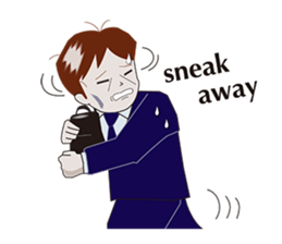 The exhausted salaried worker (ENGLISH) sticker #2907542