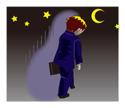 The exhausted salaried worker (ENGLISH) sticker #2907543