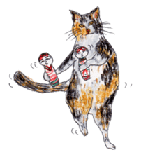 Kokeshi and Kitty sticker #2908220