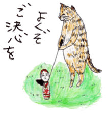 Kokeshi and Kitty sticker #2908224