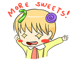 Candy Boy and Girl - cute - (EN) sticker #2908246