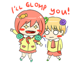 Candy Boy and Girl - cute - (EN) sticker #2908265