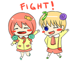 Candy Boy and Girl - cute - (EN) sticker #2908266