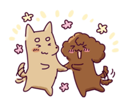 Two dogs Sticker sticker #2909336