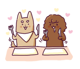 Two dogs Sticker sticker #2909338