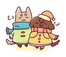 Two dogs Sticker sticker #2909342