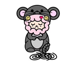 Costume Shy sheep* sticker #2909729