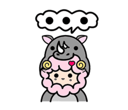 Costume Shy sheep* sticker #2909740