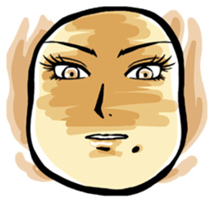 She is a potato. sticker #2910352
