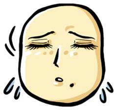 She is a potato. sticker #2910359