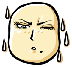 She is a potato. sticker #2910376