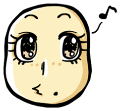 She is a potato. sticker #2910378