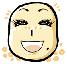 She is a potato. sticker #2910379