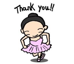 the Nonbiri ballerina English sticker #2910987