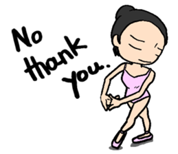 the Nonbiri ballerina English sticker #2910988