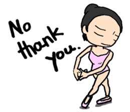 the Nonbiri ballerina English sticker #2910988