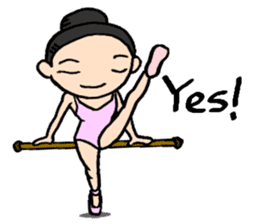 the Nonbiri ballerina English sticker #2910990