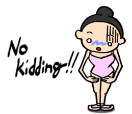 the Nonbiri ballerina English sticker #2910992