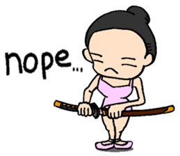 the Nonbiri ballerina English sticker #2910993