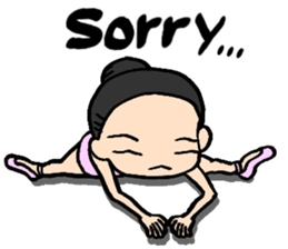 the Nonbiri ballerina English sticker #2910995