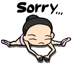 the Nonbiri ballerina English sticker #2910995