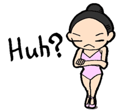 the Nonbiri ballerina English sticker #2910996