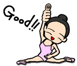 the Nonbiri ballerina English sticker #2910997