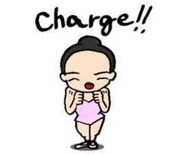 the Nonbiri ballerina English sticker #2910998