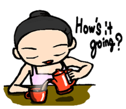 the Nonbiri ballerina English sticker #2910999