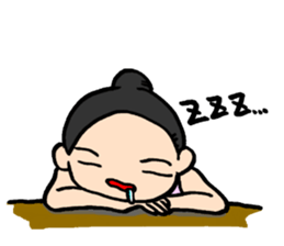 the Nonbiri ballerina English sticker #2911001