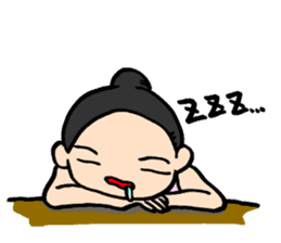 the Nonbiri ballerina English sticker #2911001