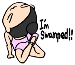 the Nonbiri ballerina English sticker #2911003