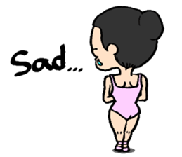 the Nonbiri ballerina English sticker #2911005