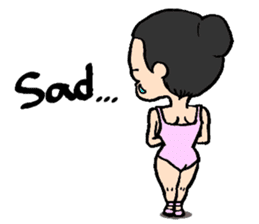 the Nonbiri ballerina English sticker #2911005