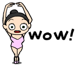 the Nonbiri ballerina English sticker #2911008