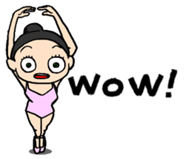 the Nonbiri ballerina English sticker #2911008