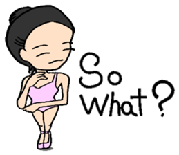 the Nonbiri ballerina English sticker #2911009