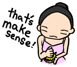 the Nonbiri ballerina English sticker #2911011