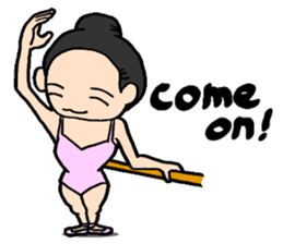 the Nonbiri ballerina English sticker #2911014
