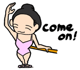 the Nonbiri ballerina English sticker #2911014