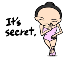 the Nonbiri ballerina English sticker #2911015