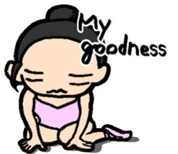 the Nonbiri ballerina English sticker #2911017