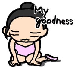 the Nonbiri ballerina English sticker #2911017