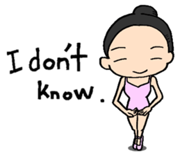 the Nonbiri ballerina English sticker #2911018