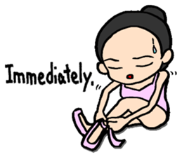the Nonbiri ballerina English sticker #2911019
