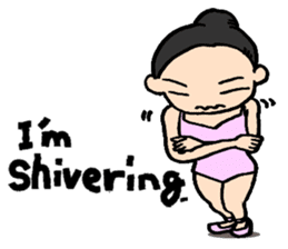 the Nonbiri ballerina English sticker #2911021