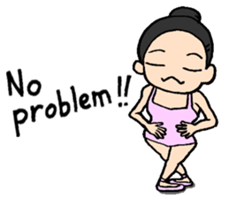 the Nonbiri ballerina English sticker #2911022