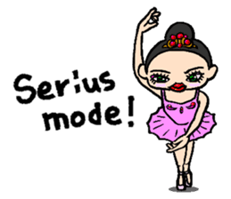 the Nonbiri ballerina English sticker #2911026