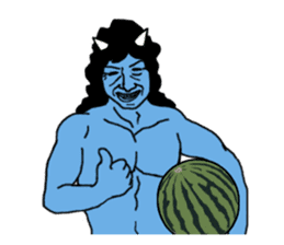 The power of ogre. sticker #2911278