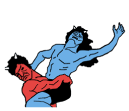 The power of ogre. sticker #2911296